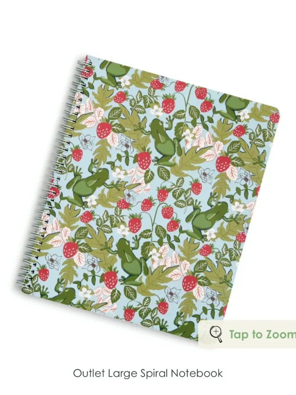 Vera Bradley Large Notebook Frogberry Garden Blue NWT